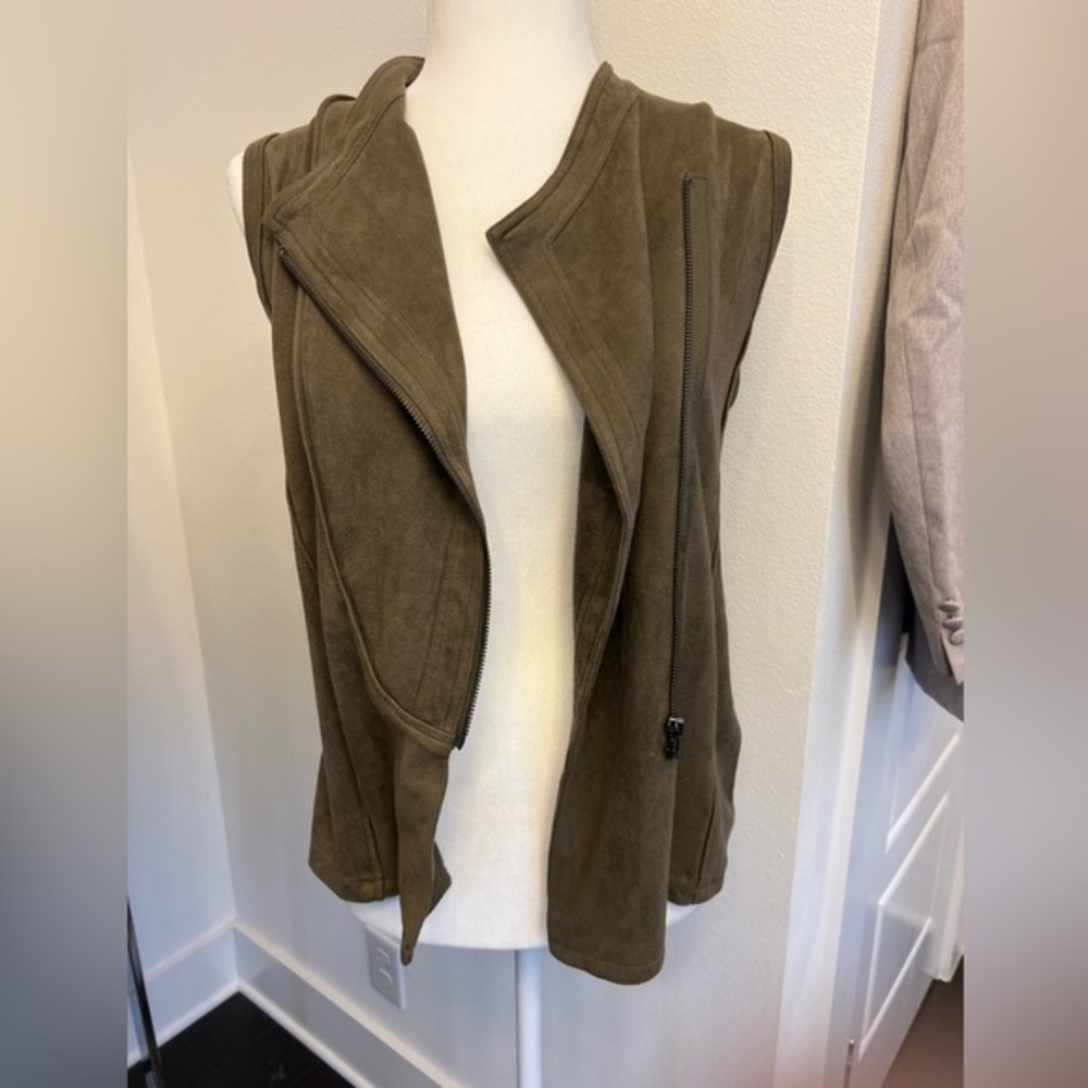 Suede Moto Vest
